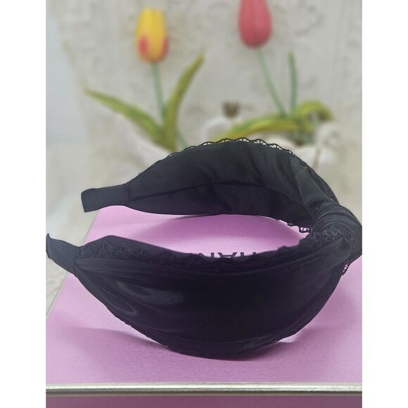 Black Headband Center Knot with Lace CC  Imitation Pearl main image 6